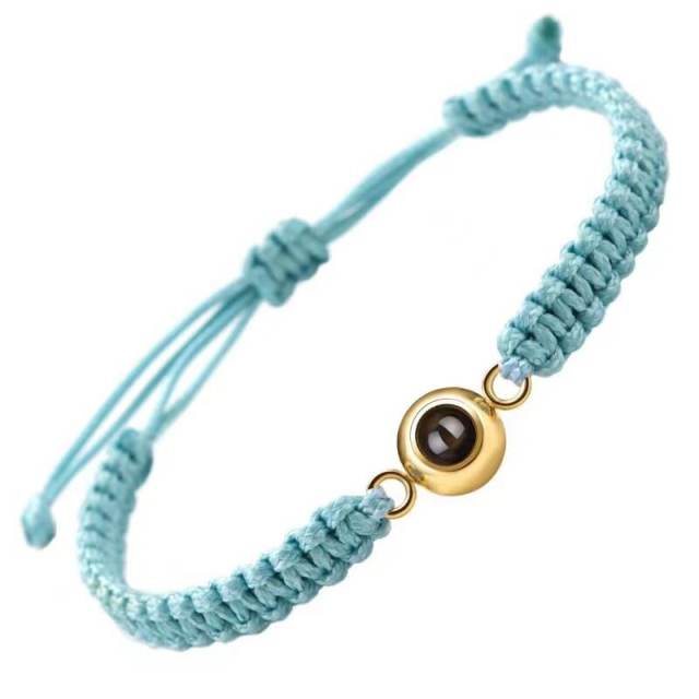 Hot ale stainless steel woven bracelet 100 kinds of I love your language picture photo bracelet