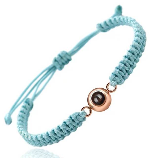 Hot ale stainless steel woven bracelet 100 kinds of I love your language picture photo bracelet