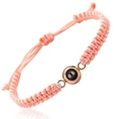 Hot ale stainless steel woven bracelet 100 kinds of I love your language picture photo bracelet