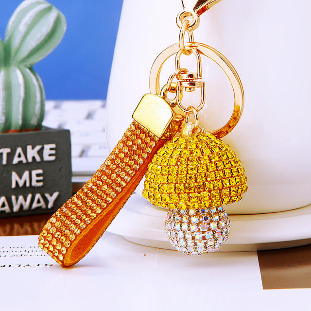 Diamond Small Mushroom Keychain