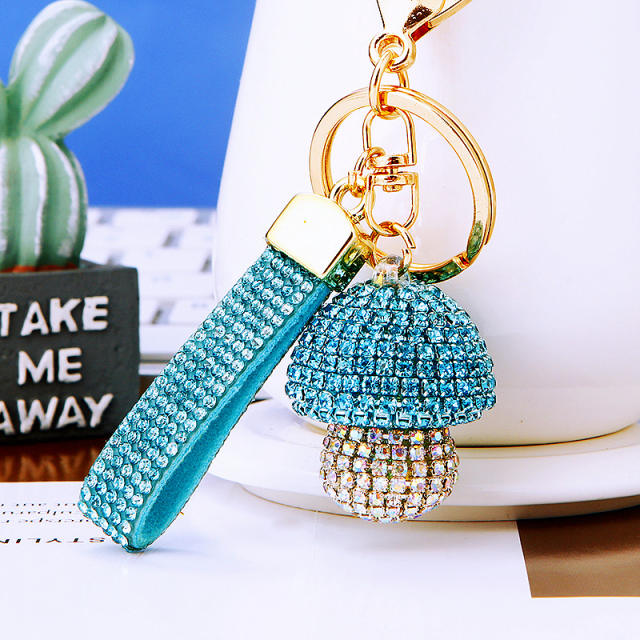 Diamond Small Mushroom Keychain