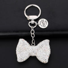 Sweet bow full diamond keychain bag charm