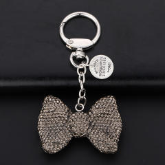 Sweet bow full diamond keychain bag charm