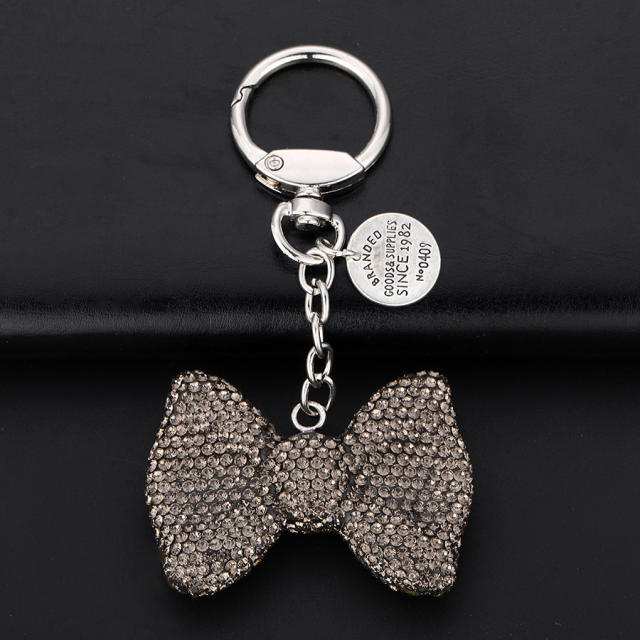 Sweet bow full diamond keychain bag charm