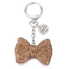 Sweet bow full diamond keychain bag charm