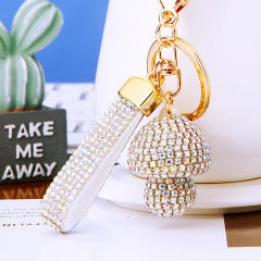 Diamond Small Mushroom Keychain