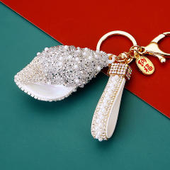 Diamond shell conch key chain cute women's bag charm