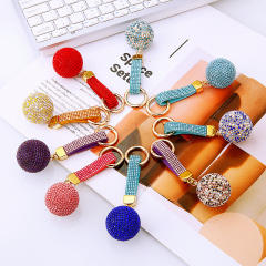Diamond ball keychain metal women's bag charm
