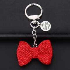 Sweet bow full diamond keychain bag charm