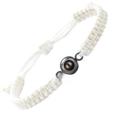 Hot ale stainless steel woven bracelet 100 kinds of I love your language picture photo bracelet