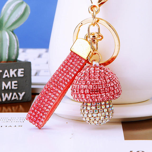 Diamond Small Mushroom Keychain
