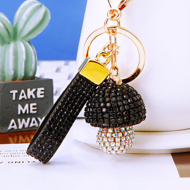 Diamond Small Mushroom Keychain