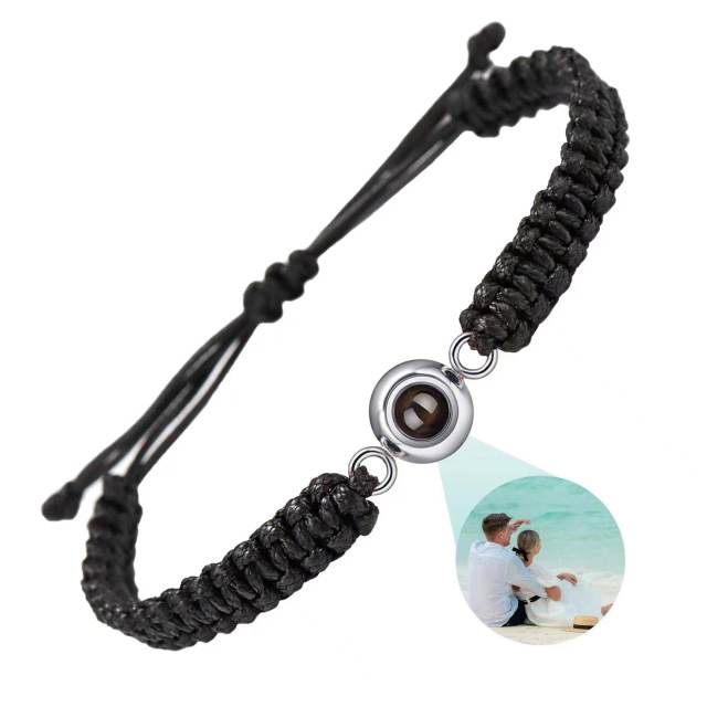 Hot ale stainless steel woven bracelet 100 kinds of I love your language picture photo bracelet