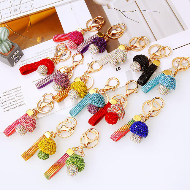Diamond Small Mushroom Keychain
