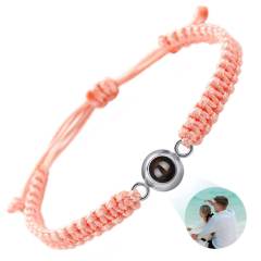 Hot ale stainless steel woven bracelet 100 kinds of I love your language picture photo bracelet