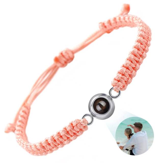Hot ale stainless steel woven bracelet 100 kinds of I love your language picture photo bracelet