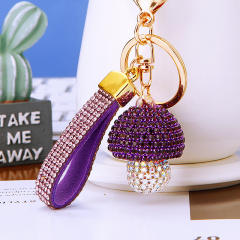 Diamond Small Mushroom Keychain