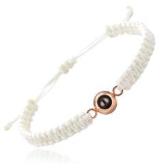 Hot ale stainless steel woven bracelet 100 kinds of I love your language picture photo bracelet