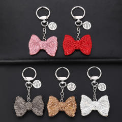 Sweet bow full diamond keychain bag charm