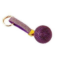 Diamond ball keychain metal women's bag charm