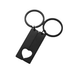 Hot sale stainless steel hollow out couple keychain