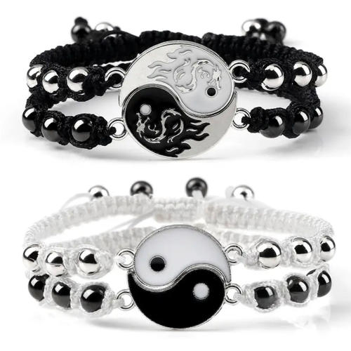 Hot Sale New Magnet Tai Chi Dragon Totem Bracelet Couple bracelet