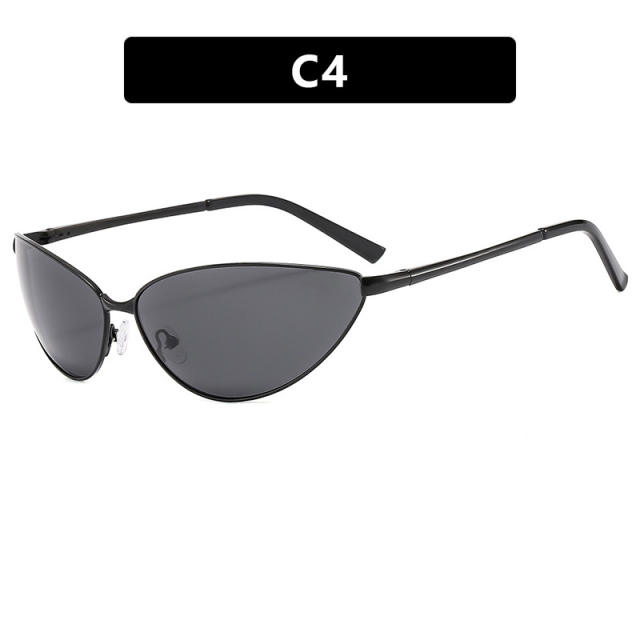 Polarized Metal Cat's Eye Sunglasses