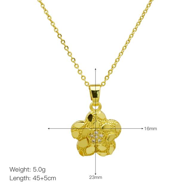 New design sequins moon stars pendant necklace copper plated 18k gold necklace
