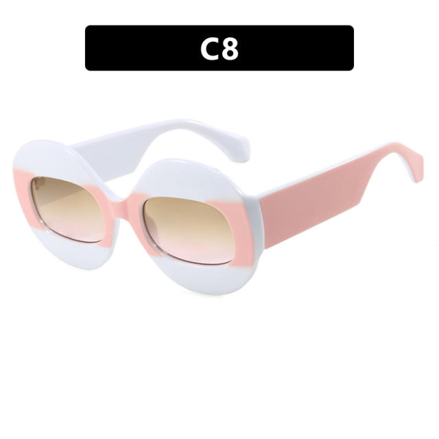 Unique oval shape personality anti blue light reading glasses