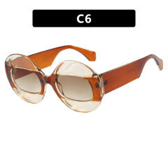 Unique oval shape personality anti blue light reading glasses