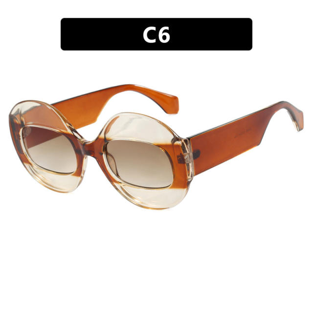 Unique oval shape personality anti blue light reading glasses