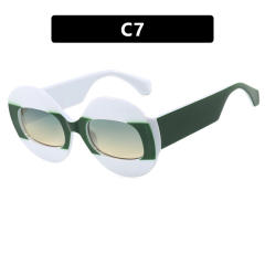 Unique oval shape personality anti blue light reading glasses