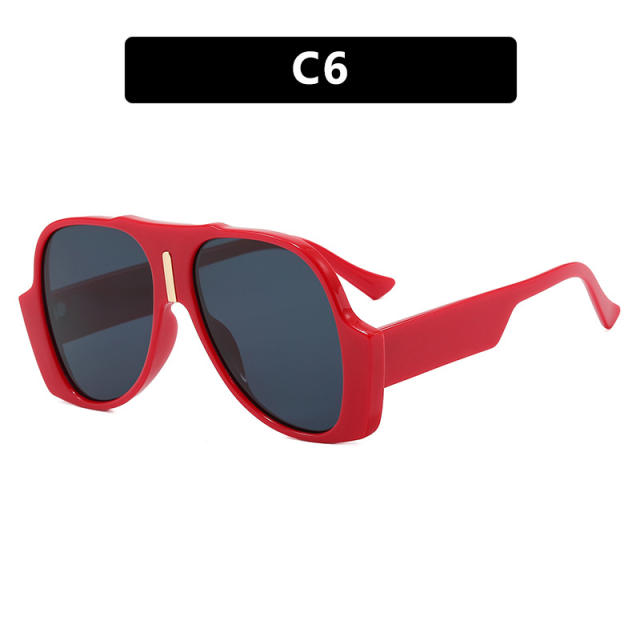 Vintage Large Frame Toad Shaped Sunglasses Hip-Hop Trendy Distinctive Oval Sunglasses