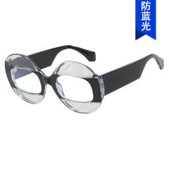 Unique oval shape personality anti blue light reading glasses