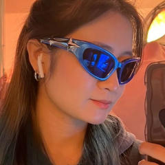 Y2K stars sunglasses bar disco new concave shape fashionable sunglasses