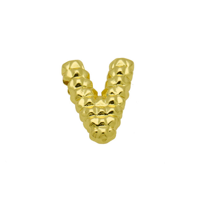 new double-sided pineapple shape 26 English letter initial letter pendant necklace