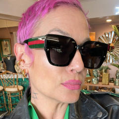 Polygon Stitching Colorblock Sunglasses Irregular 2024 New Sunglasses