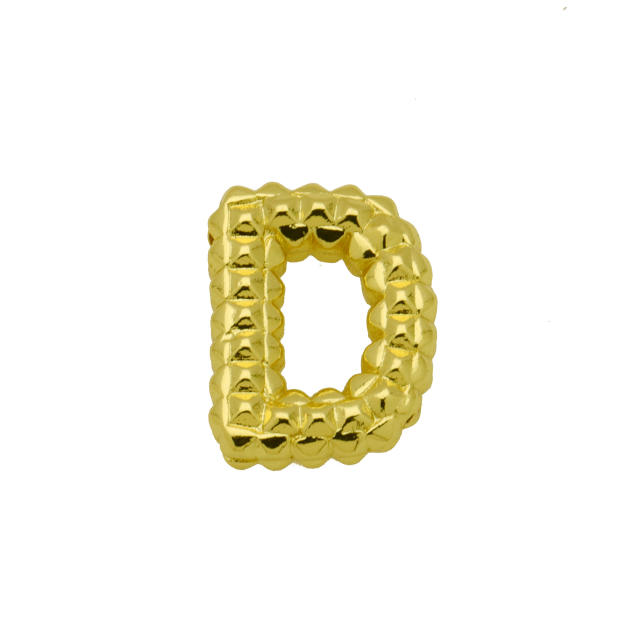 new double-sided pineapple shape 26 English letter initial letter pendant necklace