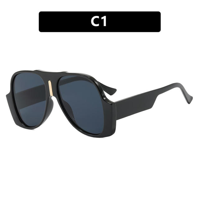 Vintage Large Frame Toad Shaped Sunglasses Hip-Hop Trendy Distinctive Oval Sunglasses