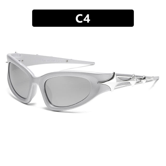 Y2K stars sunglasses bar disco new concave shape fashionable sunglasses