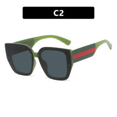 Polygon Stitching Colorblock Sunglasses Irregular 2024 New Sunglasses
