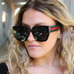 Polygon Stitching Colorblock Sunglasses Irregular 2024 New Sunglasses