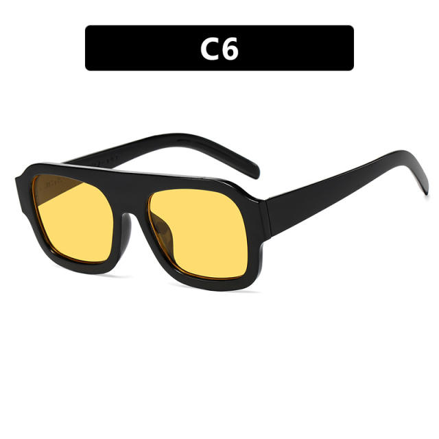 Single Beam Square Large Frame Sunglasses