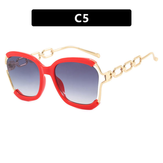 Generous frame chain sunglasses 2024  women's fashion  sunglasses