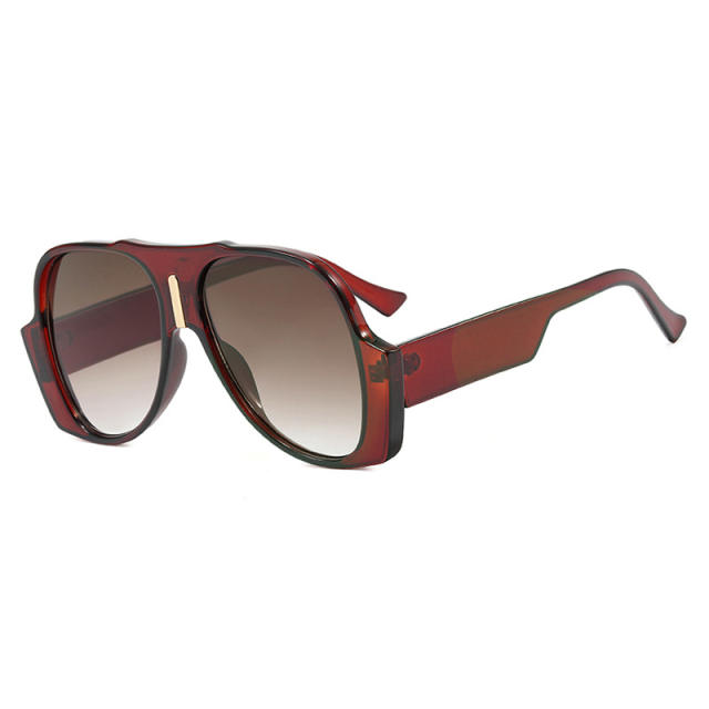 Vintage Large Frame Toad Shaped Sunglasses Hip-Hop Trendy Distinctive Oval Sunglasses