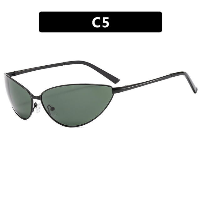 Polarized Metal Cat's Eye Sunglasses
