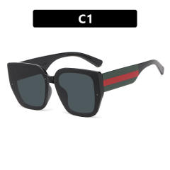 Polygon Stitching Colorblock Sunglasses Irregular 2024 New Sunglasses