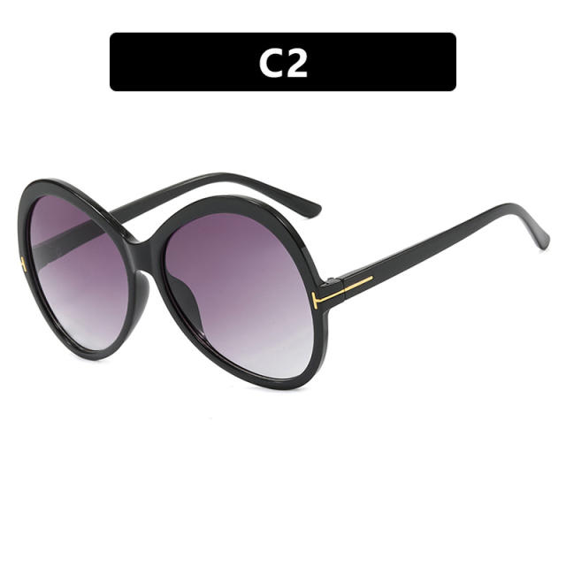 Letter T Large Frame Butterfly Sunglasses