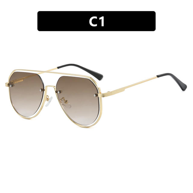 Hollow Metal Frame Sunglasses