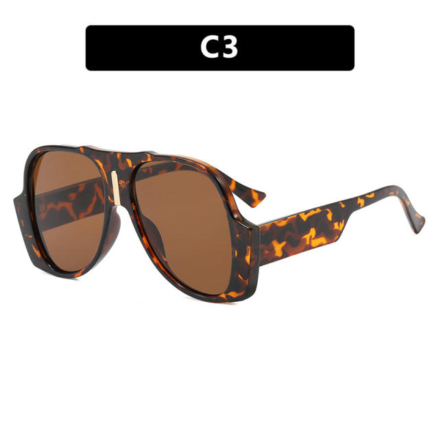 Vintage Large Frame Toad Shaped Sunglasses Hip-Hop Trendy Distinctive Oval Sunglasses